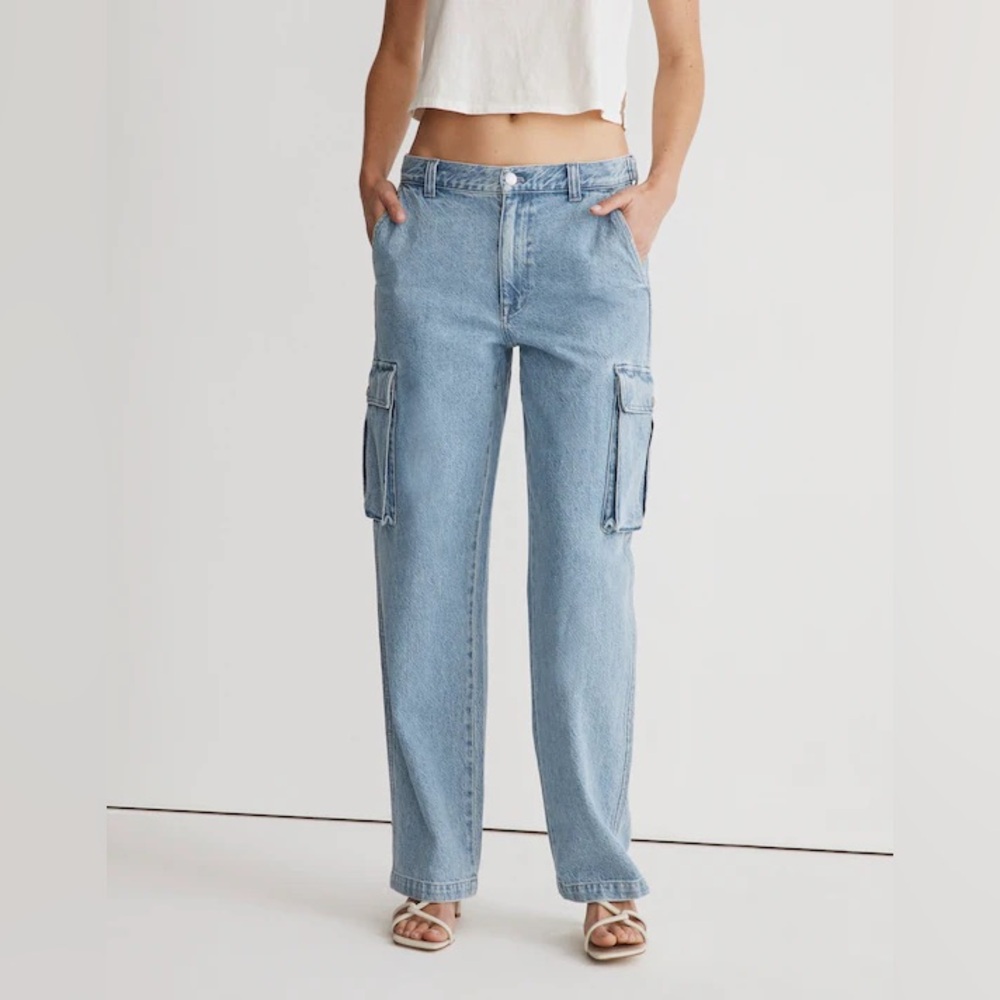 Madewell Low-Slung Straight Cargo Jeans Size 29